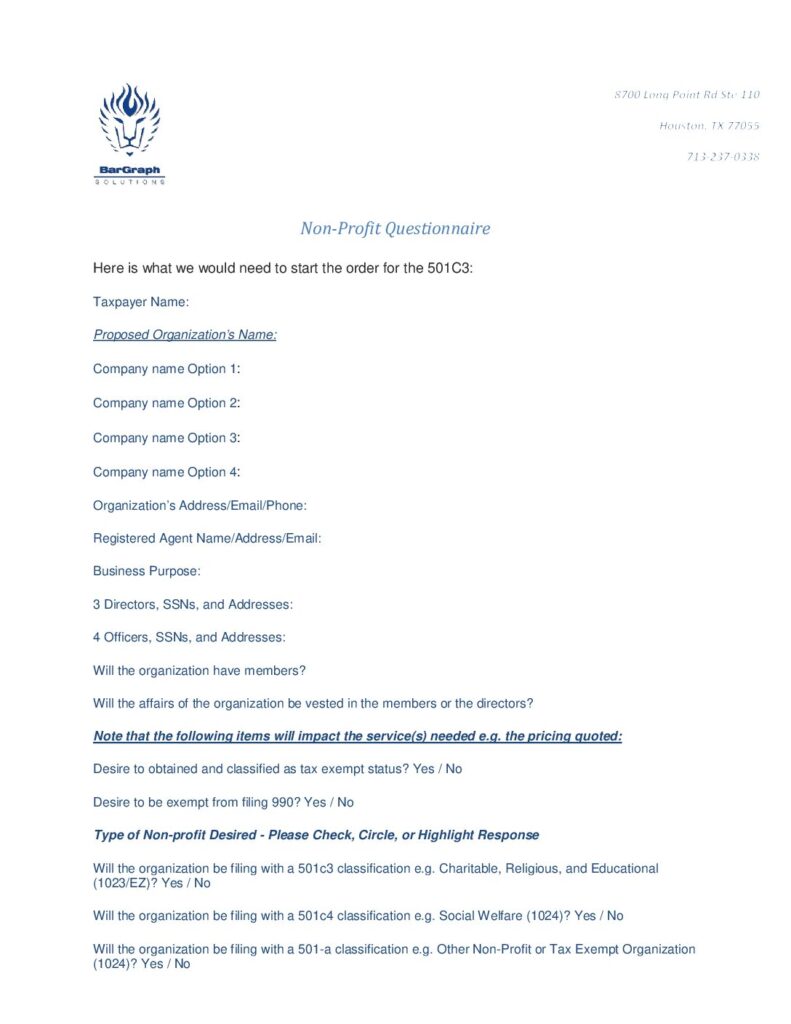 thumbnail of BGS Nonprofit Questionnaire